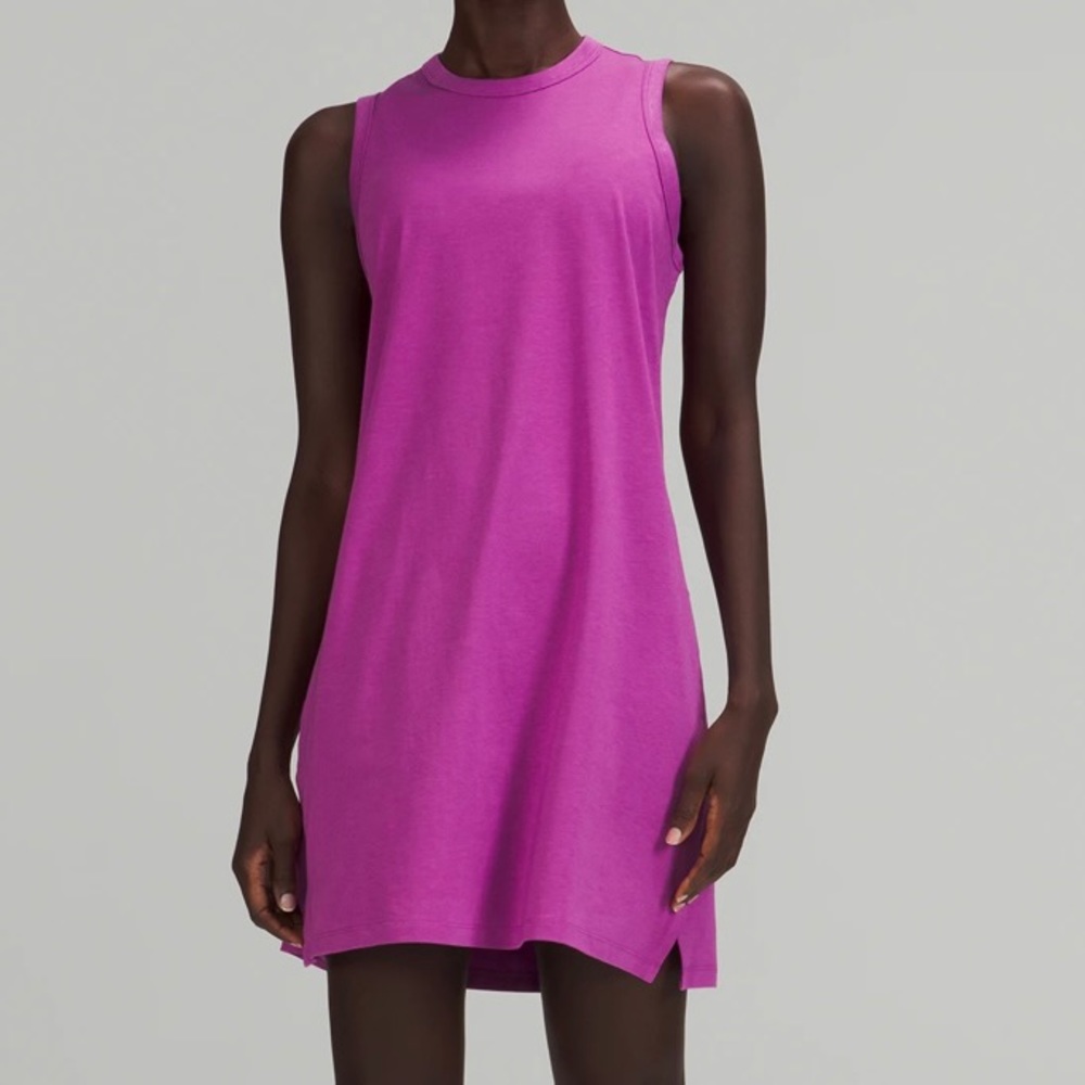 NWT lululemon cotton blend dress in vivid plum